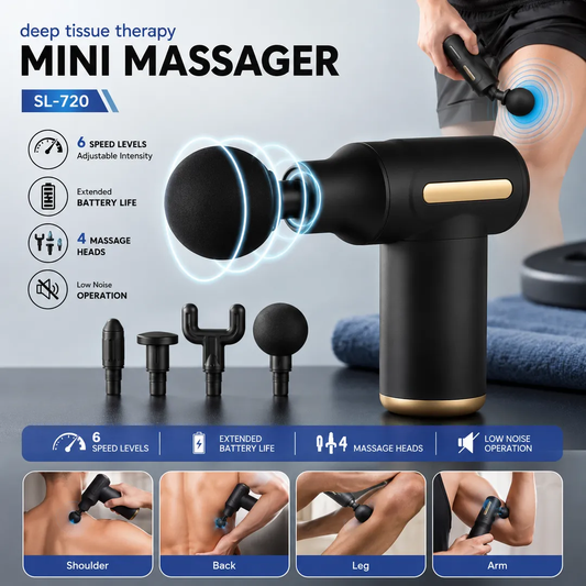 Mini Body Massage Gun SL-720 (Original Version) | Deep Tissue Muscle Massager | 6 Speed Levels