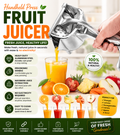 Heavy Duty Manual Fruit Juicer – Aluminium Steel Handheld Citrus & Fruit Press Juicer