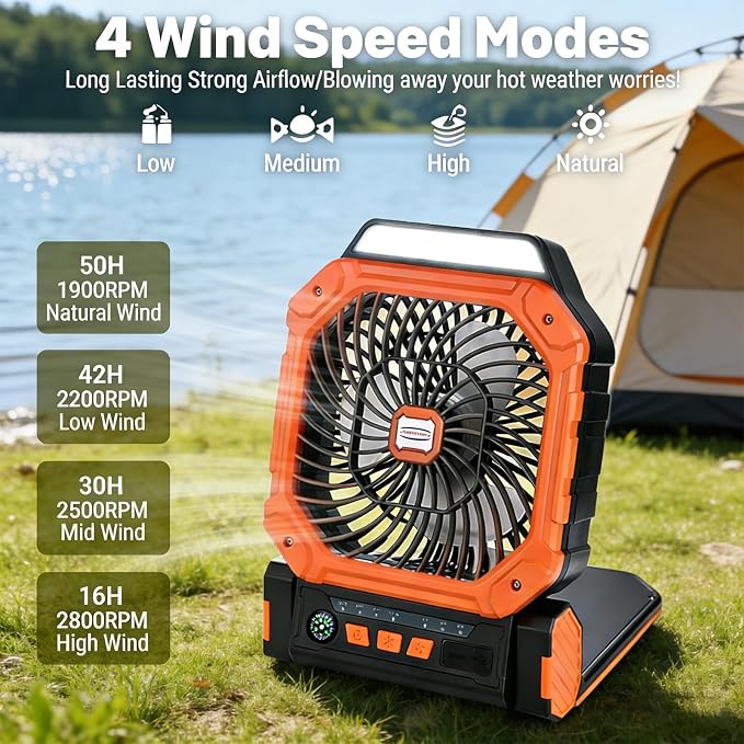 X16 Solar Rechargeable Fan – Portable USB Mini Fan with Powerful Airflow