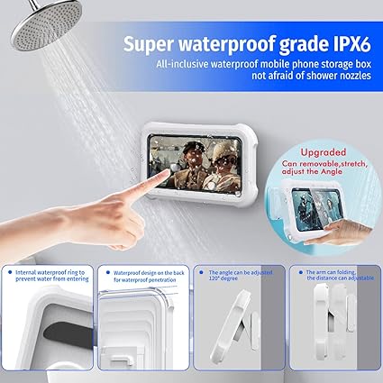 Mobile Phone Waterproof Box Bathroom Shower Phone Placement Box