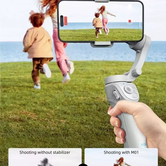 TOKQI M01 Handheld 3-Axis Gimbal Stabilizer | Anti-Shake | Bluetooth | Smartphone Gimbal