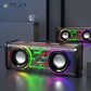 Dual Horn Transparent Mecha Bluetooth Speaker | RGB Lights | Hi-Fi Stereo Sound