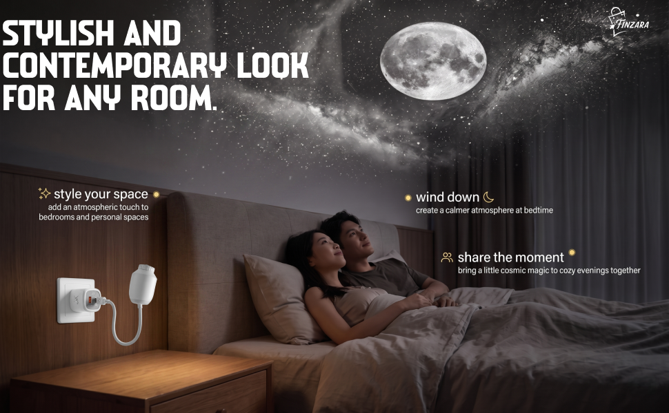 Starry Sky Projection Nightlight – 2-in-1 Galaxy Projector