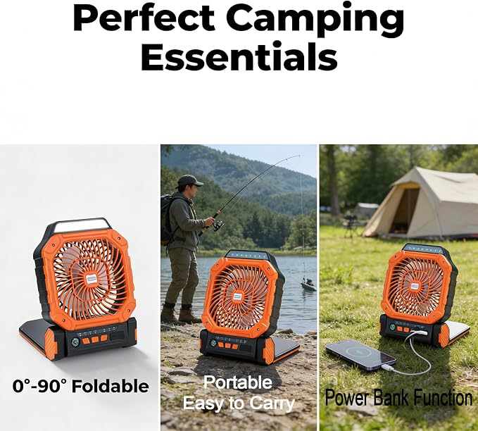 X16 Solar Rechargeable Fan – Portable USB Mini Fan with Powerful Airflow