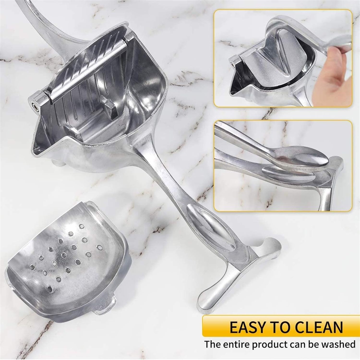 Heavy Duty Manual Fruit Juicer – Aluminium Steel Handheld Citrus & Fruit Press Juicer