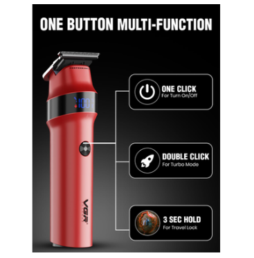 VGR V987 Rosso Professional Beard And Moustache Trimmer For Men