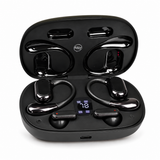 Q25 2-in-1 Couple Soft Ear Hooks TWS Wireless Earbuds – LED Digital Display