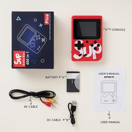 SUP Game Box 400 in 1 Plus – Retro Handheld Game Console with 400 Built-in Games