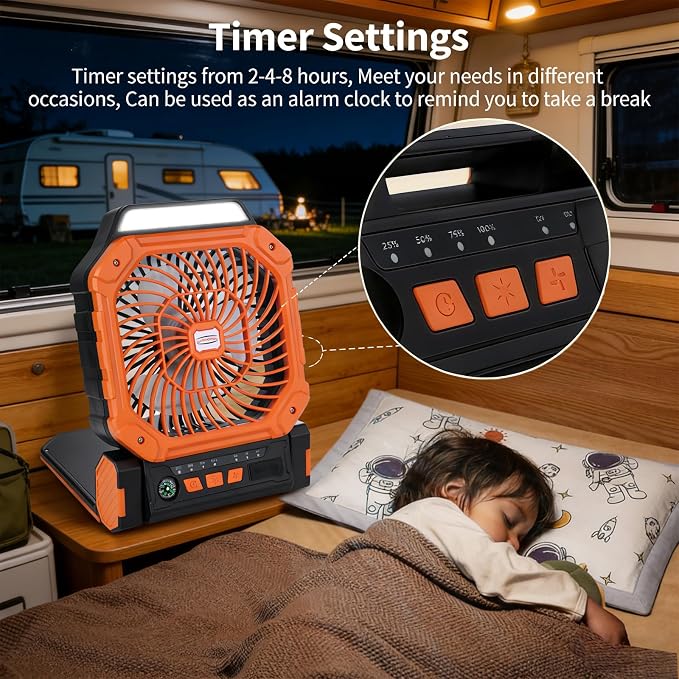 X16 Solar Rechargeable Fan – Portable USB Mini Fan with Powerful Airflow