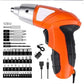 Cordless Electric Screwdriver Tool Kit | Rechargeable Multi-Bit Repair Set with Carry Case