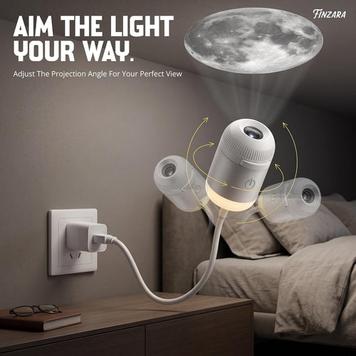 Starry Sky Projection Nightlight – 2-in-1 Galaxy Projector