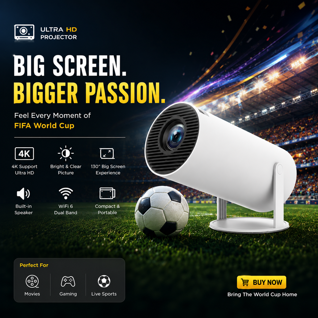 HY300 Smart Mini Projector