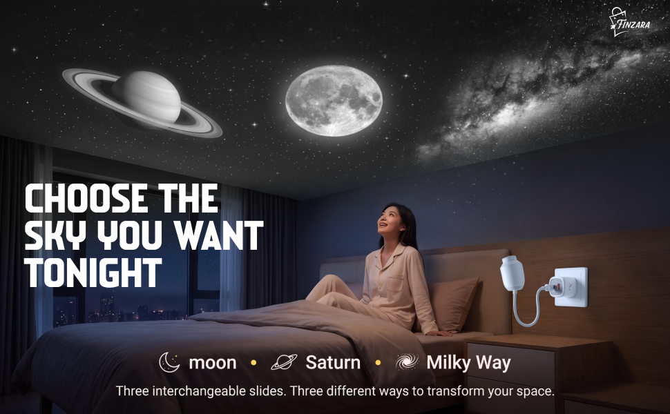 Starry Sky Projection Nightlight – 2-in-1 Galaxy Projector